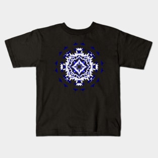 Blue white burst Kids T-Shirt